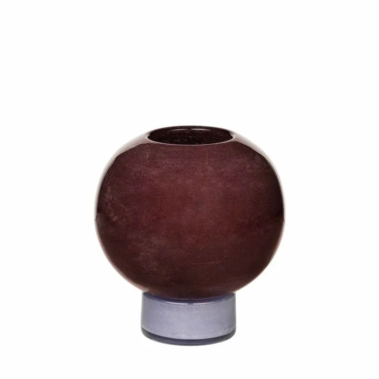 Mari vaas glas puce/orchid hush - Ø20xh21cm