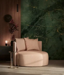 Marmer behang FU-071 - 389,6x280cm goud/groen