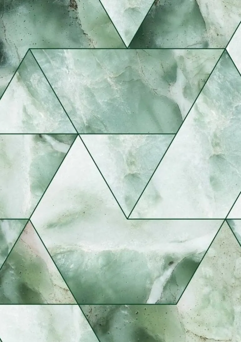 Marmer mosaic behang groen
