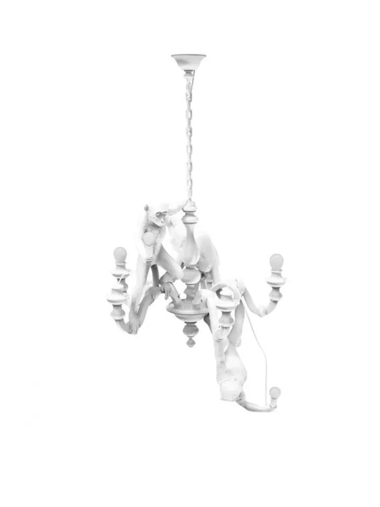 Monkey kroonluchter wit - 14865