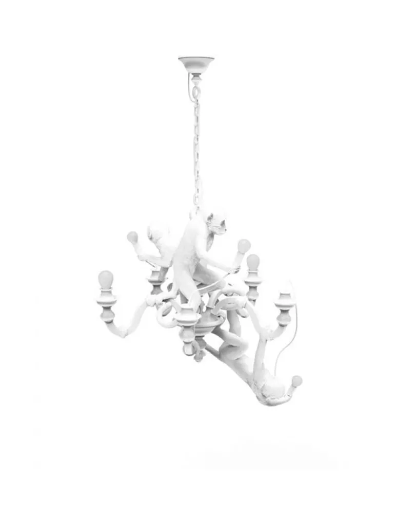 Monkey kroonluchter wit - 14865