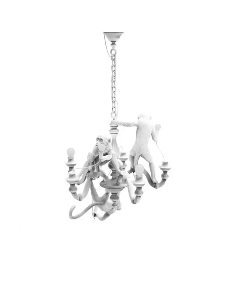 Monkey kroonluchter wit - 14865