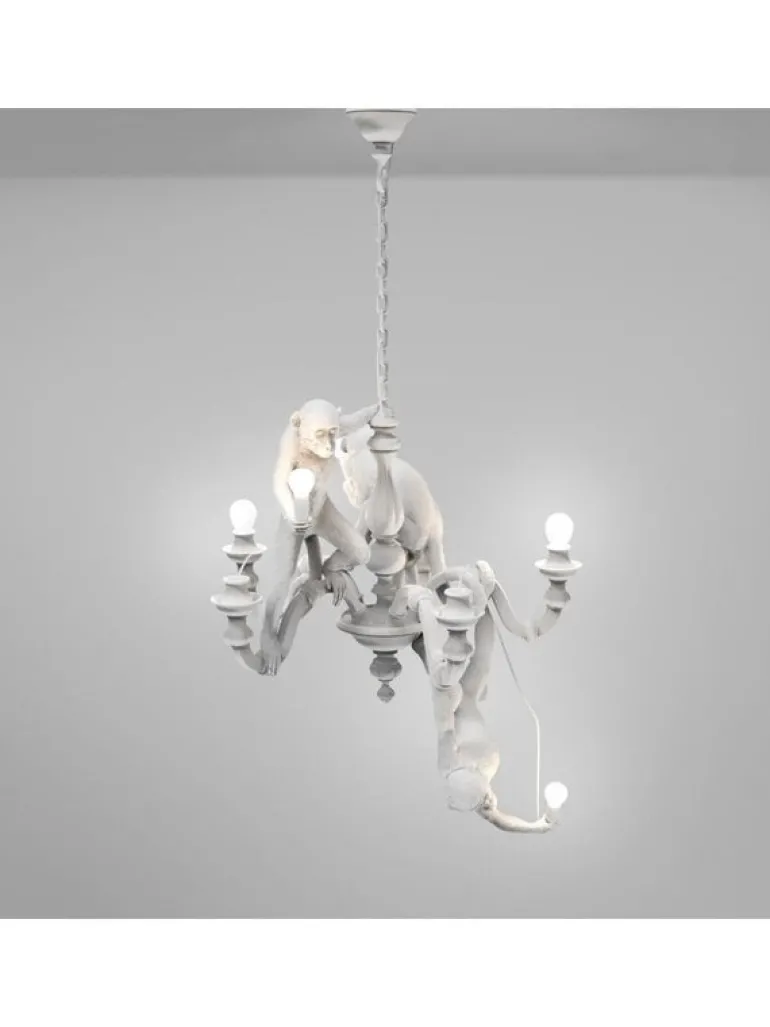 Monkey kroonluchter wit - 14865
