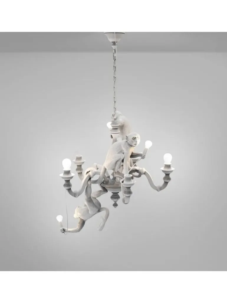 Monkey kroonluchter wit - 14865