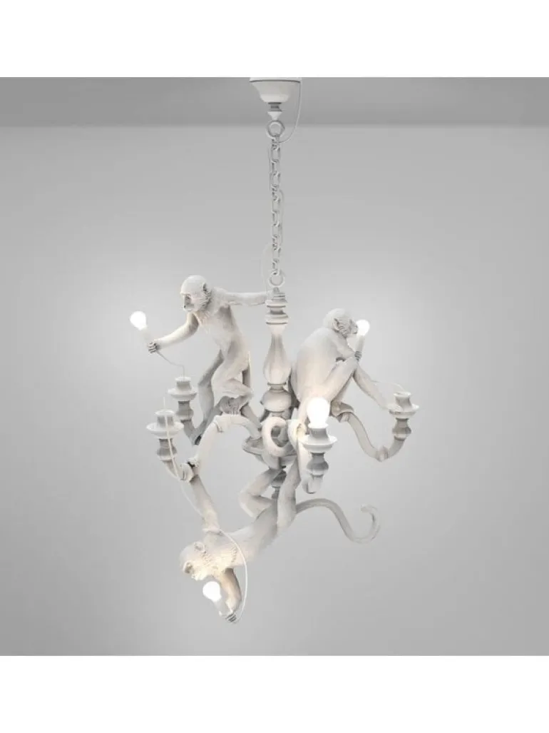 Monkey kroonluchter wit - 14865