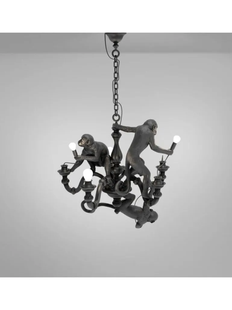 Monkey kroonluchter zwart - 14866