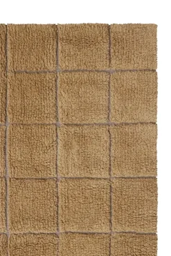 Mosaic vloerkleed wol ochre 80x230cm