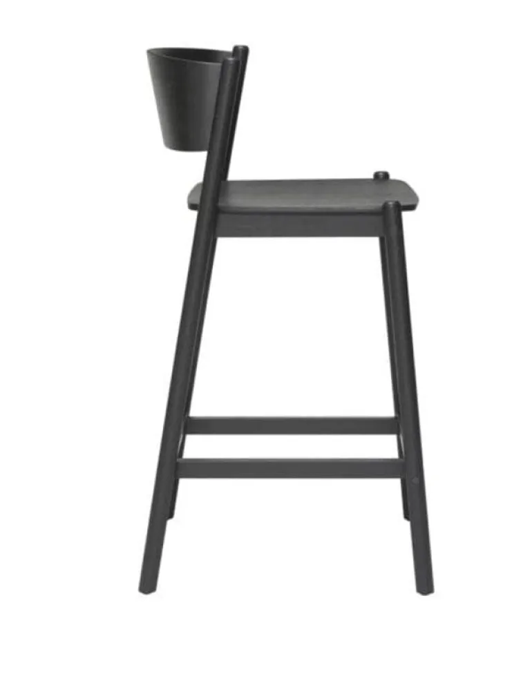 Oblique barstoel zwart - 331608