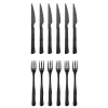 Ollin bestek set zwart set van 12 stuks - 82061772