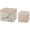 Opbergboxen roze - set van 2