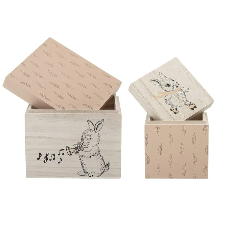 Opbergboxen roze - set van 2