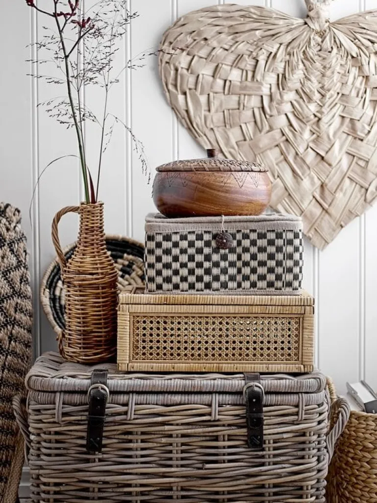 Opbergdoos rotan - set van 2