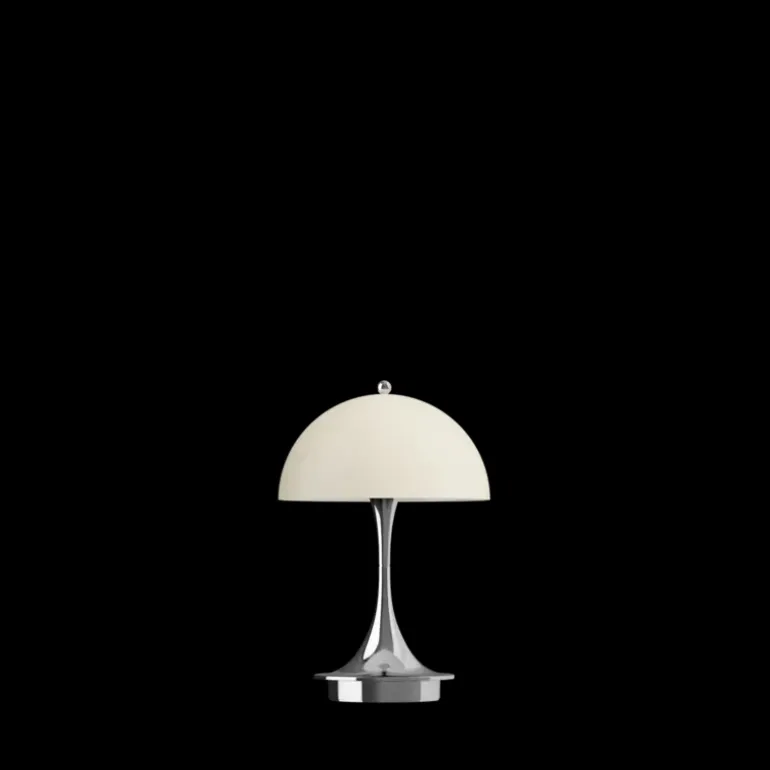 Panthella 160 portable tafellamp chrome opal beige - 5744171481