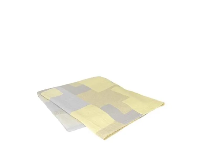 Patch bedsprei - banana yellow/blue