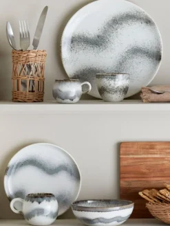 Paula borden Ø26,5cm grijs set van 4 stuks - 82061659