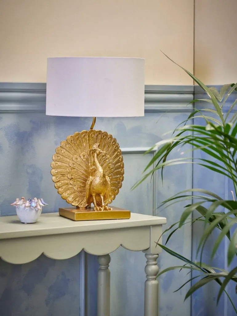 Peacock tafellamp goud - 82068666