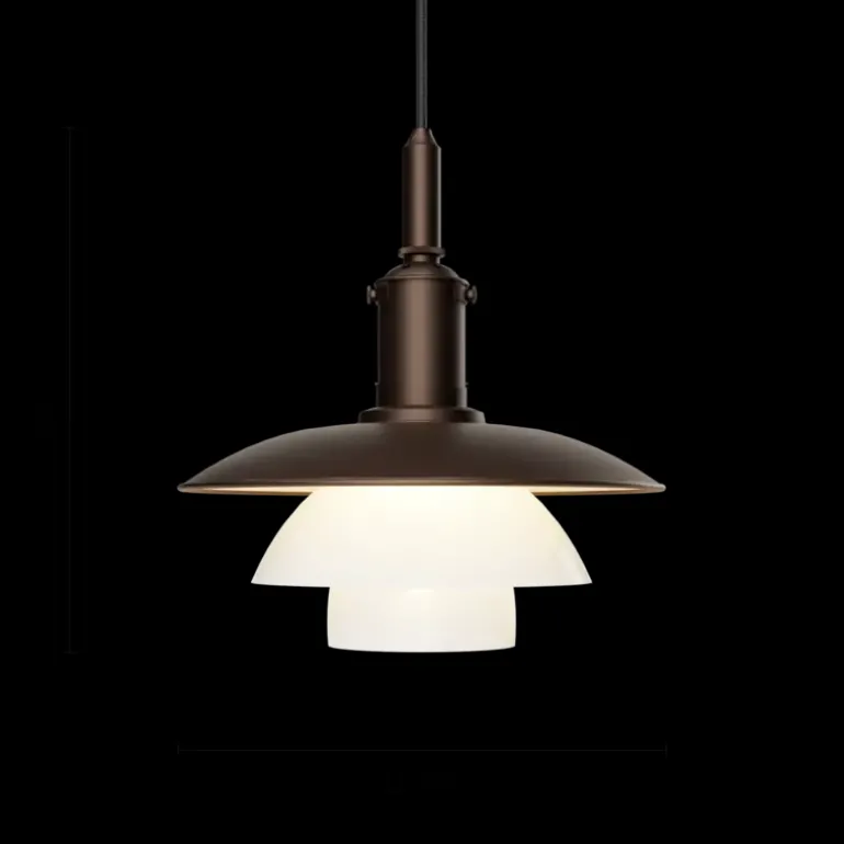 PH 3/3 hanglamp aged brass opal - 5741115806