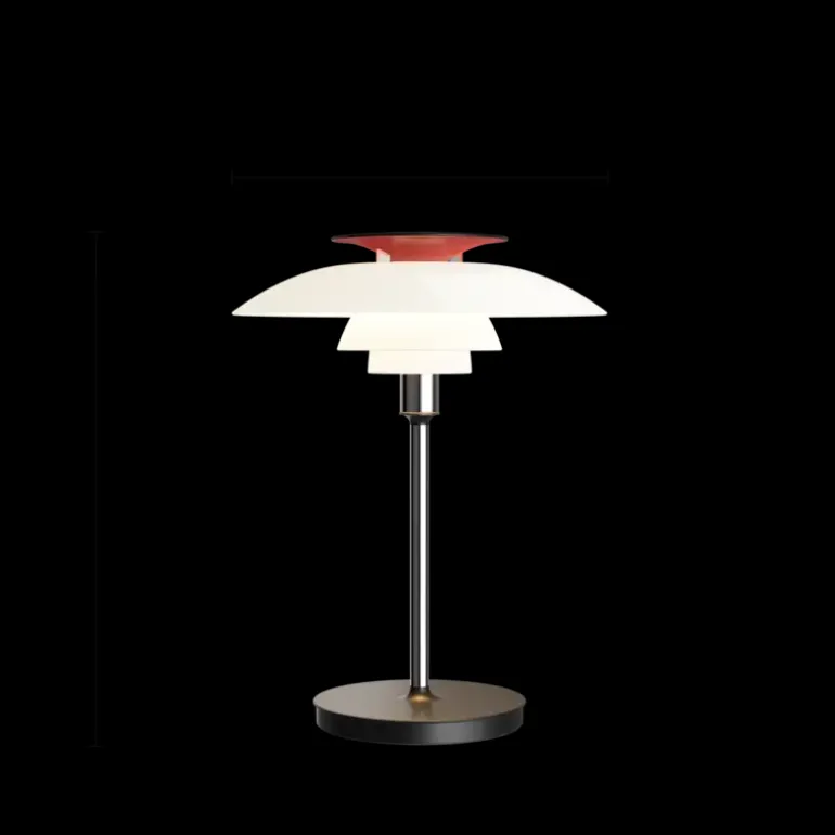 PH 80 portable tafellamp opal white/high lustre chrome plated - 5744172325