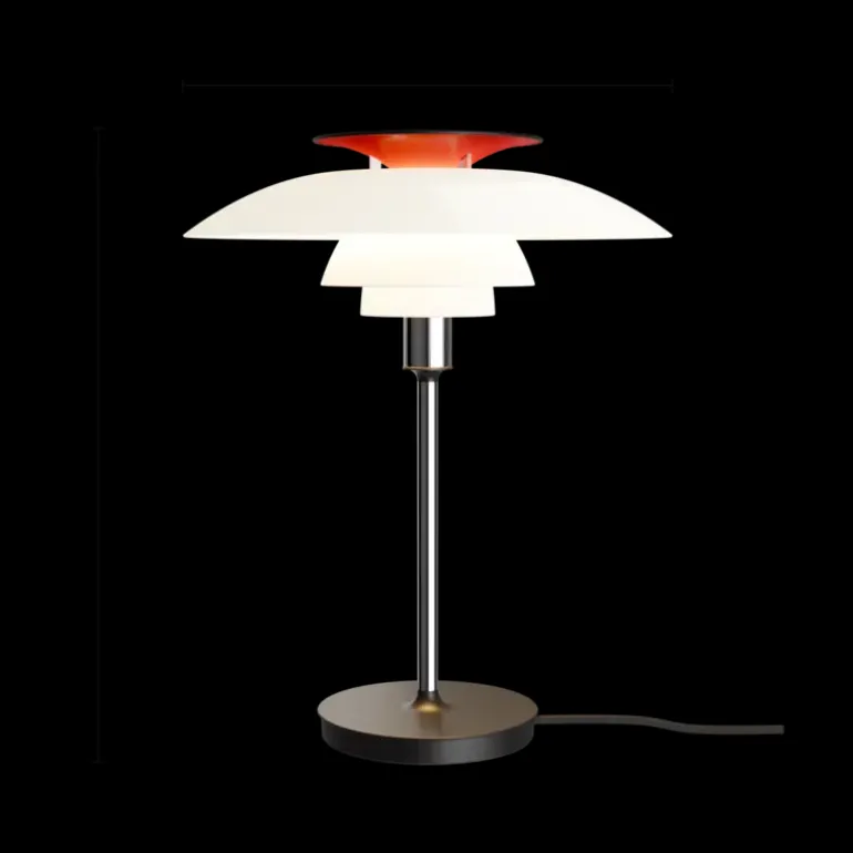 PH 80 tafellamp opal white/high lustre chrome plated - 5714693035786