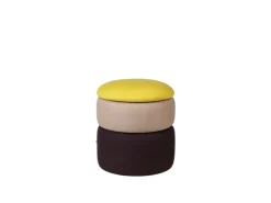 Pond poef geel/beige/dark grape Ø38cm - 31001145