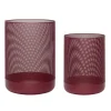 Ronde manden metaal - bordeaux rood