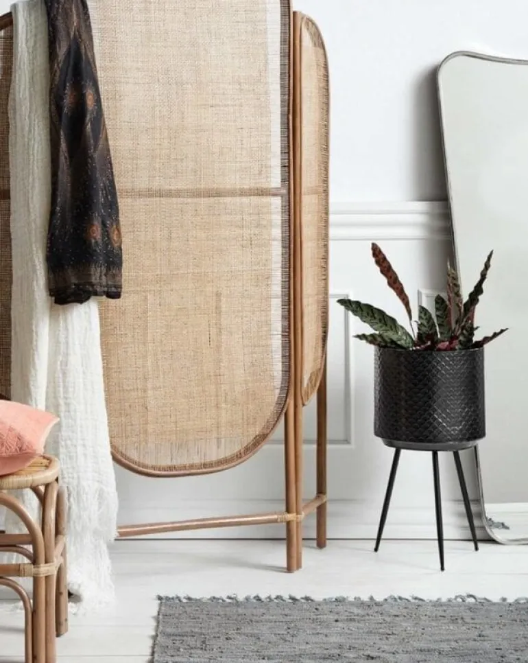 Rotan kamerscherm met webbing