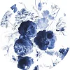 Royal blue flowers behangcirkel CK-001 ø190cm