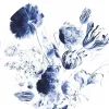Royal blue flowers behangcirkel BC-002 - ø237,5cm