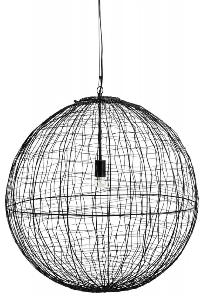 Selene hanglamp ijzer L - zwart