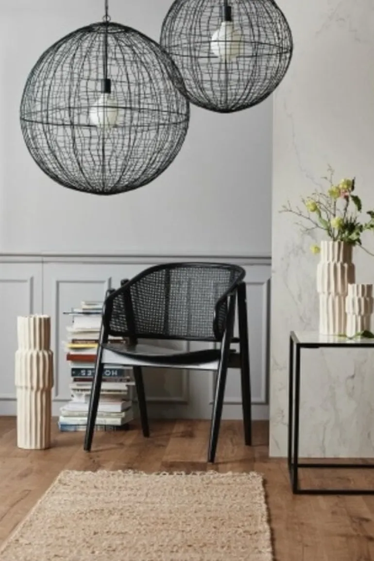 Selene hanglamp ijzer L - zwart