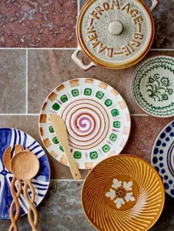 Shama borden oranje Ø20,5cm set van 6 stuks - 82060432