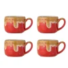 Sheen mokken rood set van 4 stuks - 82072526