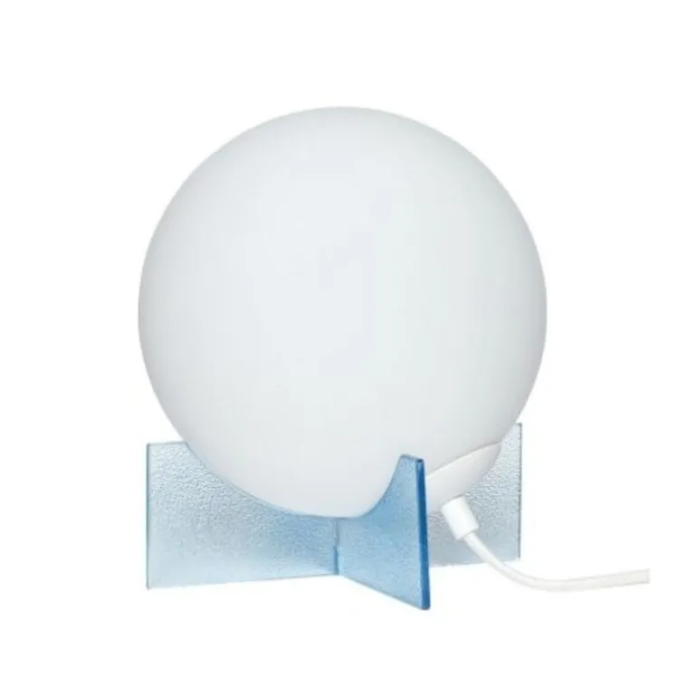 Tafellamp glas - opal/blauw