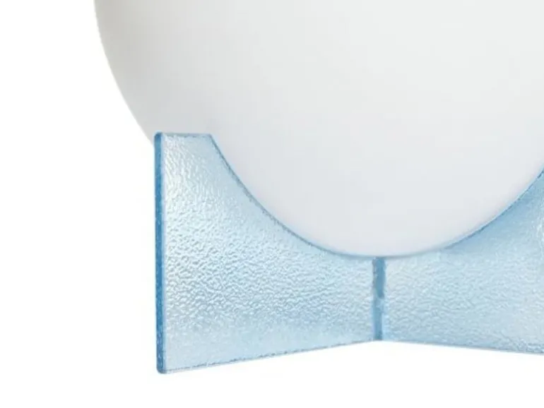 Tafellamp glas - opal/blauw