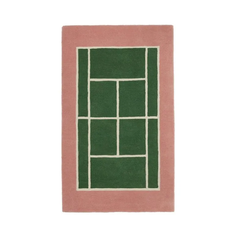 Tennis vloerkleed roze - M107631