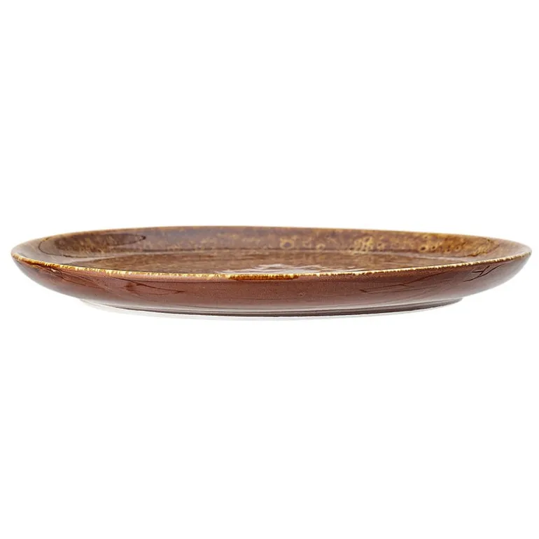 Thea bord bruin - set van 6 stuks Ø21 cm