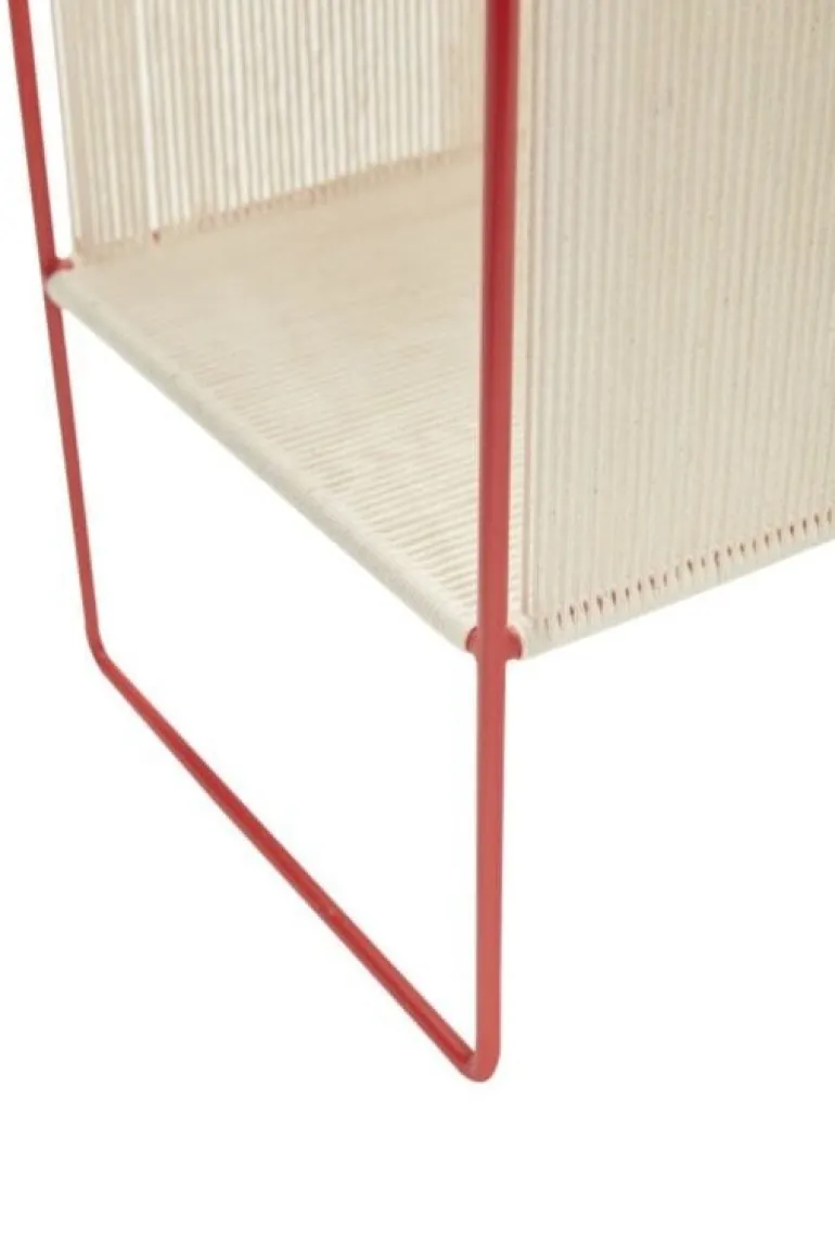 Tijdschrifthouder - naturel/rood