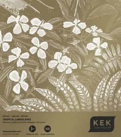 Tropical landscapes goud behang MW-064 - 200x280cm