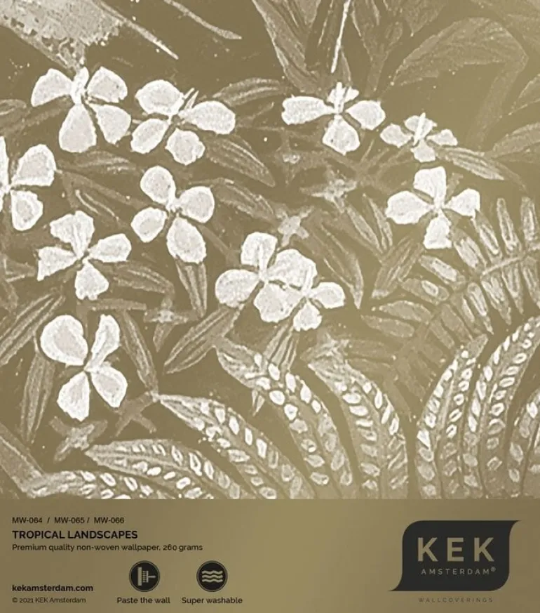 Tropical landscapes goud behang MW-064 - 200x280cm