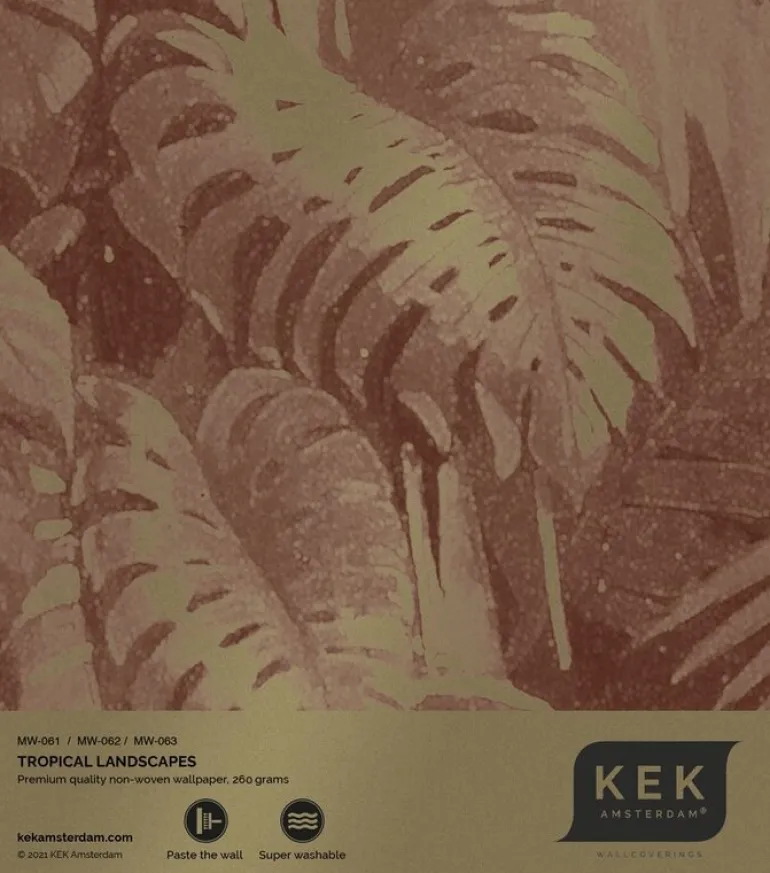 Tropical landscapes goud behang MW-061 - 200x280cm