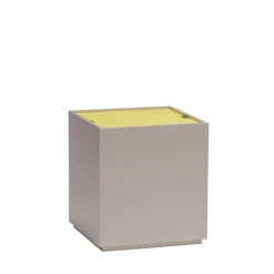 Vault bijzettafel/opberg box grijs/geel - 021911