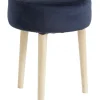 Velvet kruk blauw