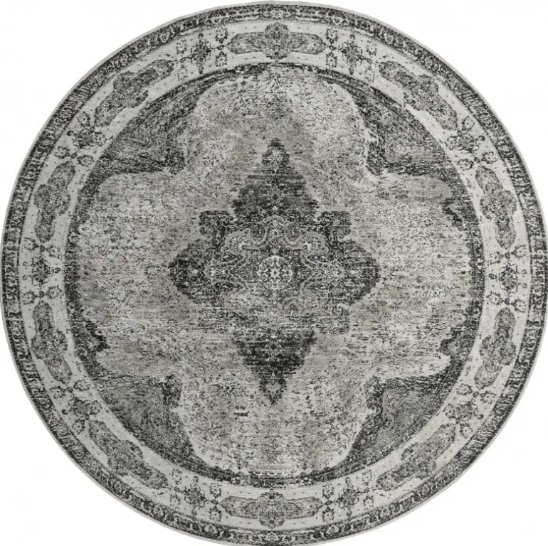 Venus rond vloerkleed grijs - diameter 240cm