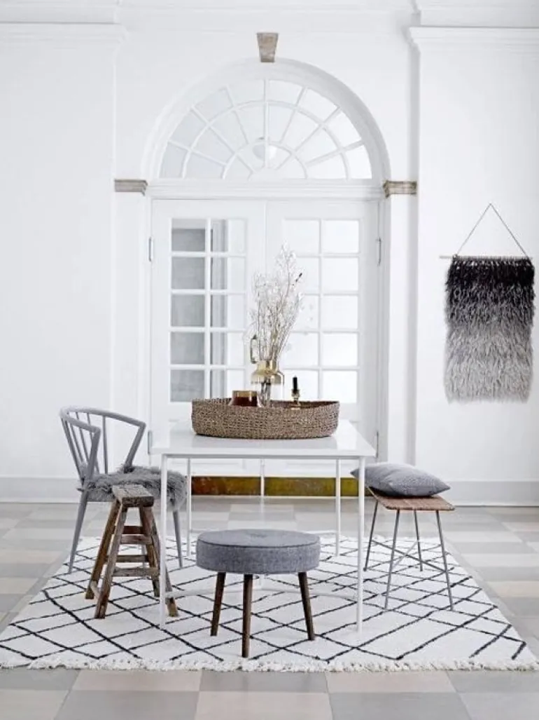 Vloerkleed naturel wol 300x200cm