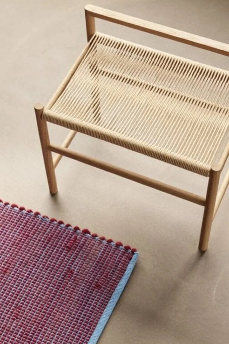Vloerkleed wol - blauw/bordeaux