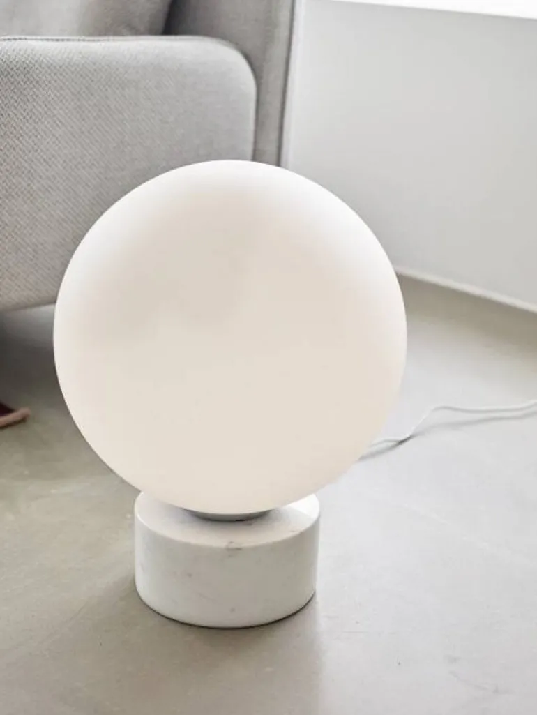 Vloerlamp marmer glas