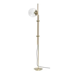 Vloerlamp metaal/glas - messing