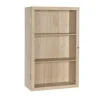 Wandkast glas/eiken fineer - naturel