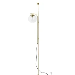 Wandlamp metaal/glas - messing