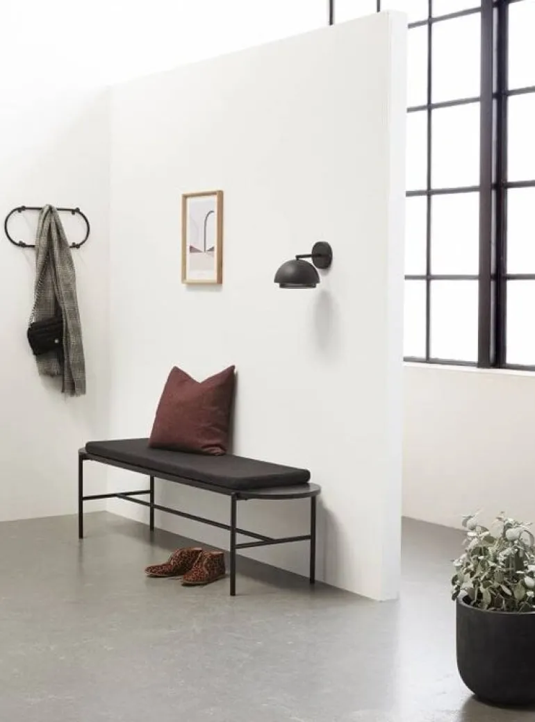 Wandlamp zwart metaal